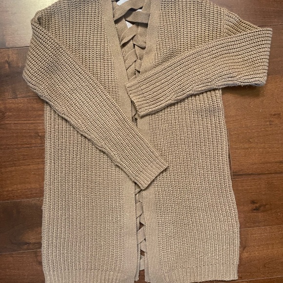 Women’s Harlow and Rose cardigan sweater Size Small Brown - Picture 3 of 8